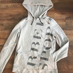 Grey sporty Burberry hoodie